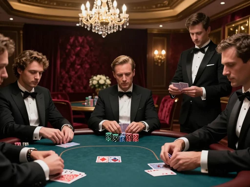 Strategic gameplay at 88fc in a luxury poker room with high-stakes action.