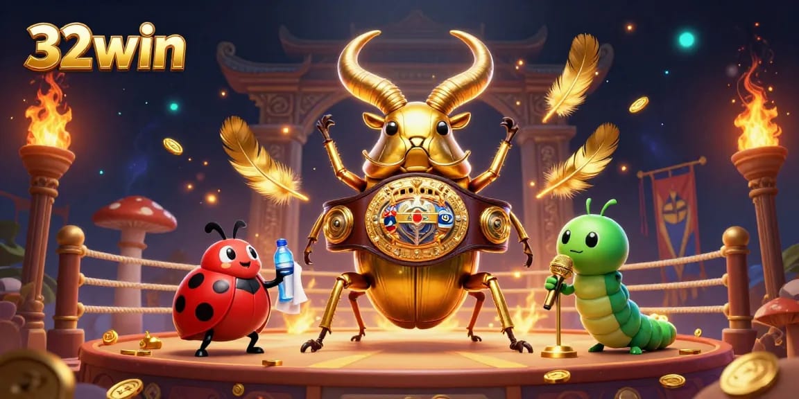 Bet on 32win in a thrilling 3D casino scene with vibrant characters and exciting game elements
