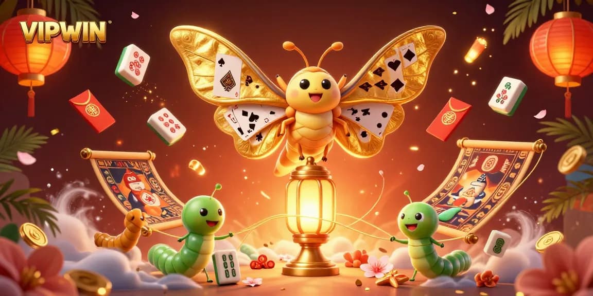 Experience immersive gambling action with VIPWIN's vibrant 3D casino illustration, featuring playful characters.