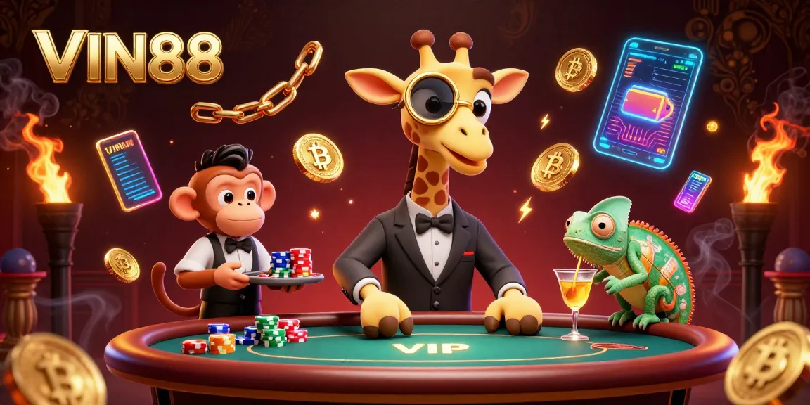 Play to win at VIN88 with high-stakes poker and vibrant casino elements in a lively atmosphere.