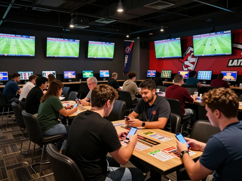 Xoilac sports fans engaging in live betting on exciting football matches, showcasing the thrill of wagering.