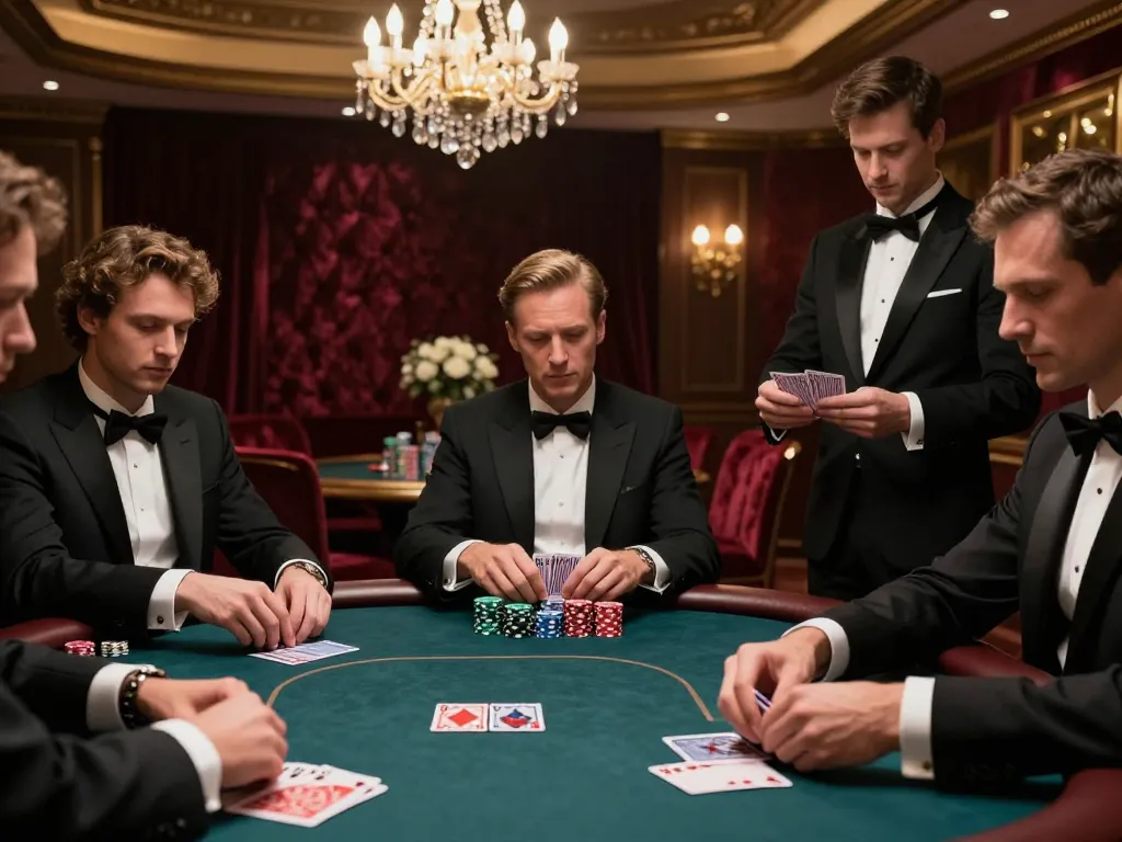Strategic gameplay at 88fc in a luxury poker room with high-stakes action.