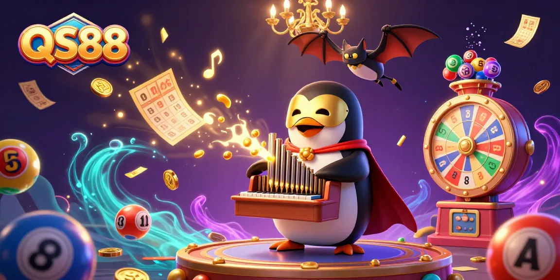 Experience the excitement of QS88 casino gaming with an animated scene of adventure and winnings.