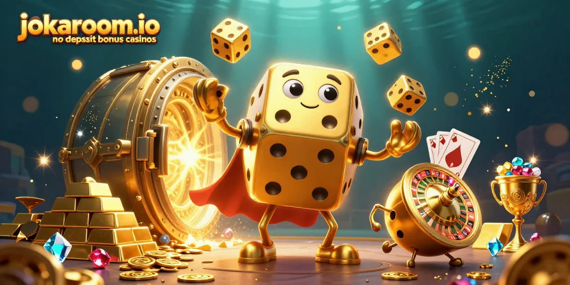 Experience the fun at jokaroom.io no deposit bonus casinos with golden dice and treasure galore!