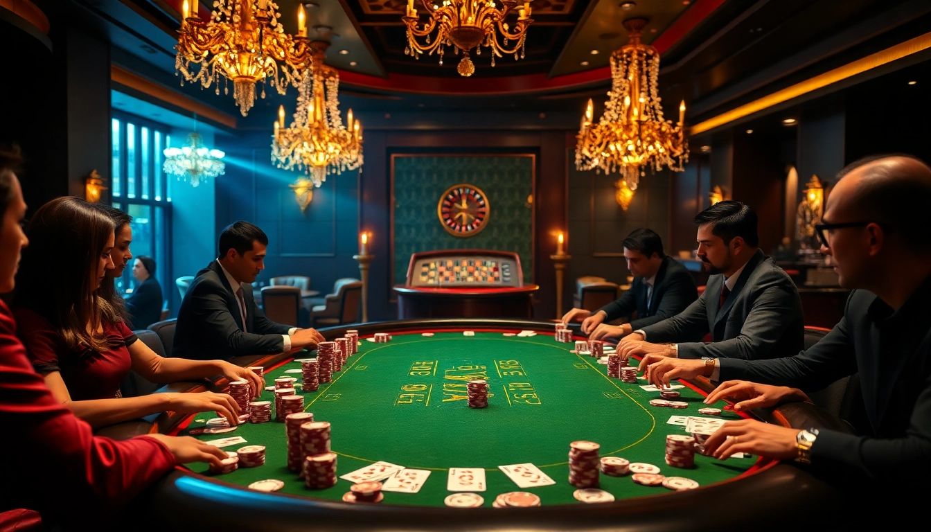 Experience the luxury of HAY 88 with engaging poker gameplay at an upscale casino.