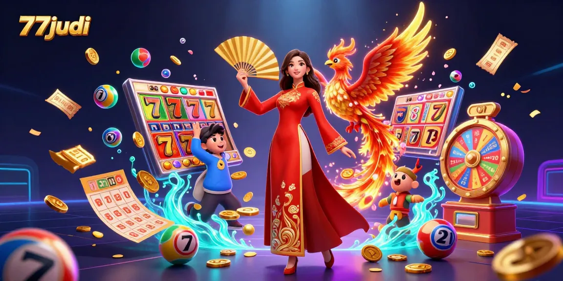 Spin and win at 77judi with vibrant slot reels and dynamic games creating excitement.