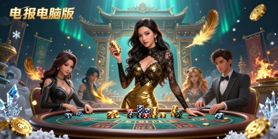 体验电报电脑版的刺激,优雅场景展示一位自信的玩家在VIP百家乐桌前。