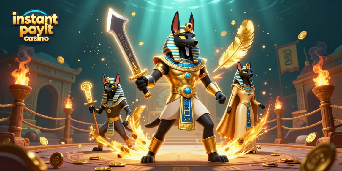 Experience the thrill of instant payout casino with ancient Egyptian warriors and dynamic gaming elements.