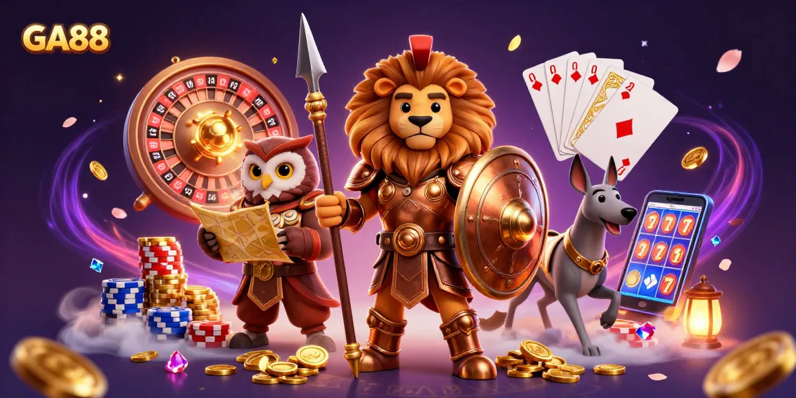 Experience GA88's thrilling online casino features with dynamic 3D elements and vibrant gameplay.
