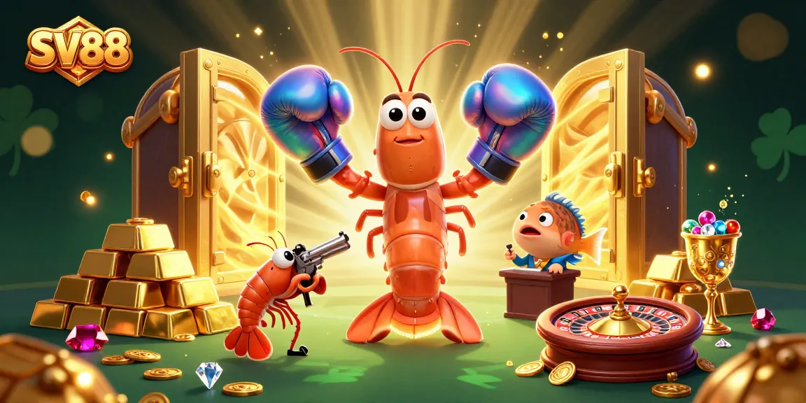 Engage in thrilling gaming adventures with SV88, featuring vibrant characters and casino elements in a dynamic scene.
