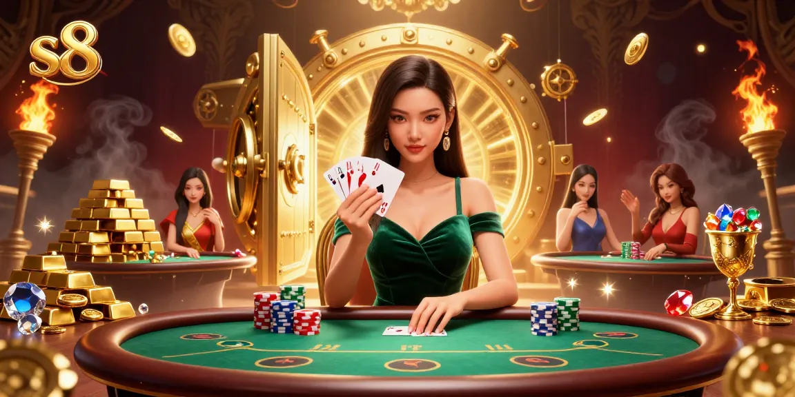 Experience thrilling moments at S8 with strategic poker play, lavish settings, and vibrant casino elements.