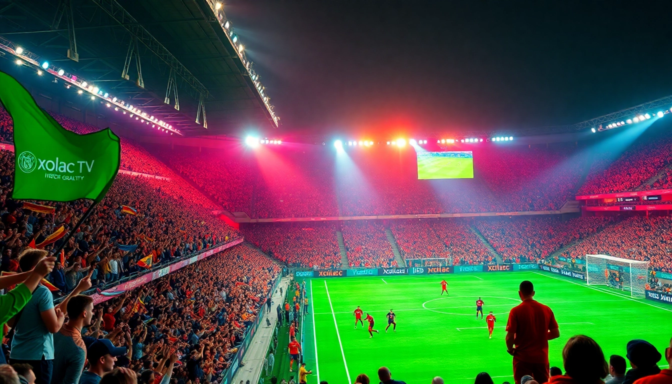 Xoilactv live football experience with enthusiastic fans in a vibrant stadium atmosphere.