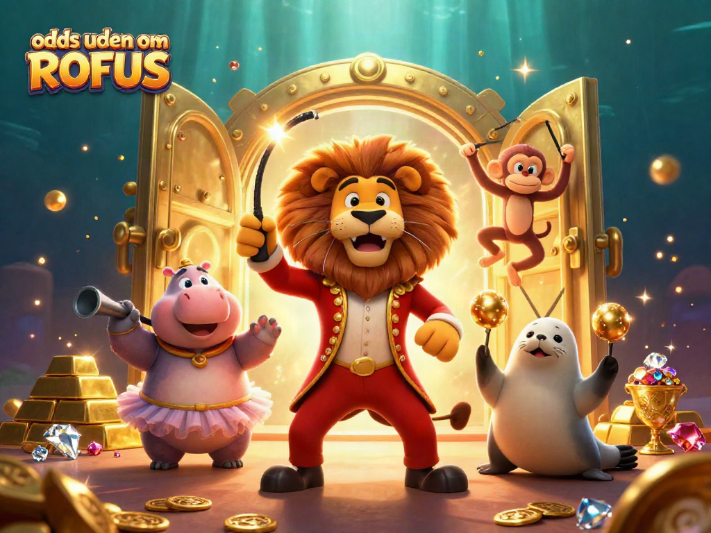 Experience thrilling fun with odds uden om ROFUS in this vibrant casino-themed illustration.