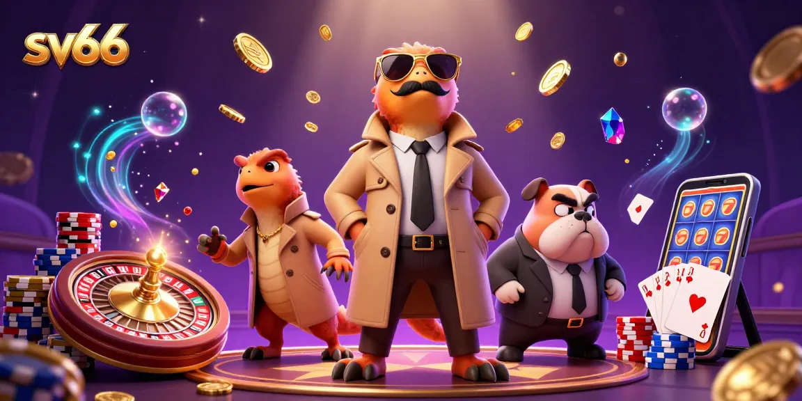 Experience sv66's vibrant online casino environment with raptors in disguise at a VIP lounge.