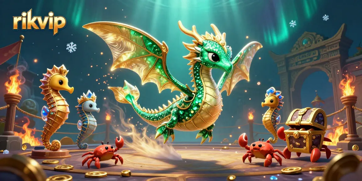 Experience thrilling wins at rikvip with a vibrant underwater casino adventure featuring large treasures and mythical creatures.