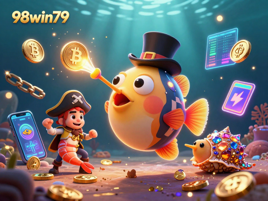 Engage with the thrilling 98win79 online casino world as our anglerfish attracts riches!